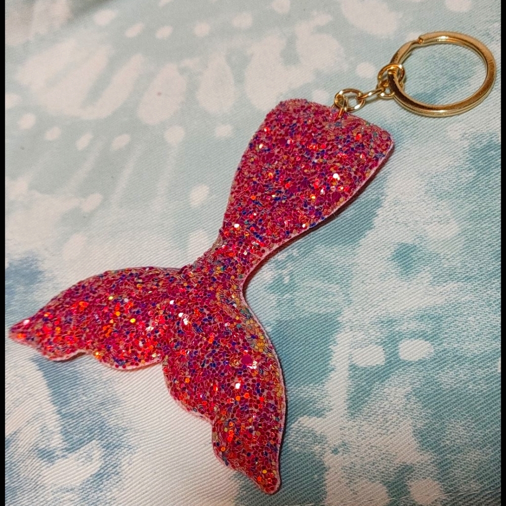 *Glitter Sparkle Mermaid Bag Charm Keychain